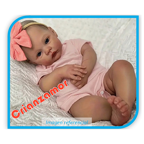 Bebé de cuerpo de tela y piel de vinilo suave. Muy realista.